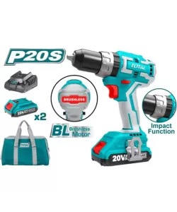 TOTAL - Masina de gaurit cu impact - acumulator 20V-2Ah