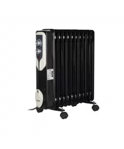 Calorifer electric Floria, ,Negru 2500 W, 11 elementi, 3 trepte de putere, Termostat reglabil, Protectie supra-incalzire, Indicator luminos, Calorifer electric Floria, ,Negru 2500 W, 11 elementi, 3 trepte de putere, Termostat reglabil, Protectie supra-incalzire, Indicator luminos,