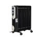 Calorifer electric Floria, Negru 2500 W, 11 elementi, 3 trepte de putere, Termostat reglabil, Protectie supra-incalzire, Indicator luminos