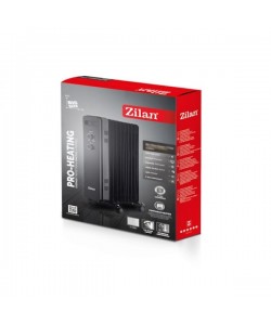 Calorifer electric zilan  Negru, putere 2500W, 11 elementi, siguranta la cadere