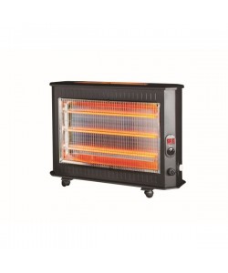 Radiator electric Zilan  Negru, putere 2800W, 5 rezistente, termostat ajustabil