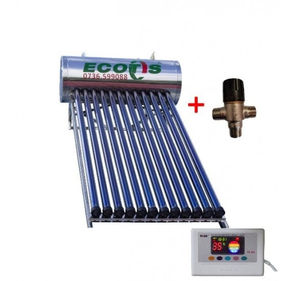 Kit PROMO 4 Panou solar nepresurizat 150 litri cu automatizare plus vana amestec (antioparire)