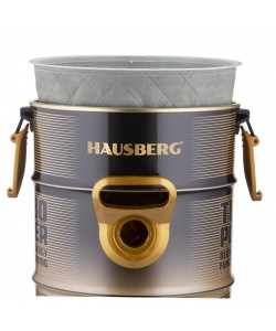 Produs resigilat Aspirator Turbo Power Hausberg, putere 2000-2400W, capacitate 21L, Nivel Zgomot 76dB, Filtru Lavabil, carcasa metalica