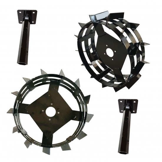 Set roti metalice ProGARDEN, 550x180, manicot cu flanse, hex 32mm Set roti metalice ProGARDEN, 550x180, manicot cu flanse, hex 32mm