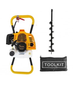 Motoburghiu DDT-Mustang, pe benzina cu reductor, 2 Timpi, 6 Cp, 6500 rpm, 52 CC.+ Burghiu pamant 100-800 mm Motoburghiu DDT-Mustang, pe benzina cu reductor, 2 Timpi, 6 Cp, 6500 rpm, 52 CC.+ Burghiu pamant 100-800 mm