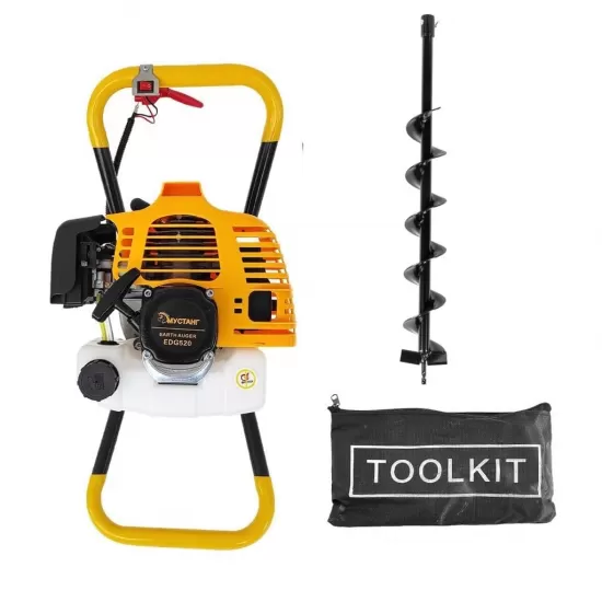 Motoburghiu DDT-Mustang, pe benzina cu reductor, 2 Timpi, 6 Cp, 6500 rpm, 52 CC.+ Burghiu pamant 100-800 mm Motoburghiu DDT-Mustang, pe benzina cu reductor, 2 Timpi, 6 Cp, 6500 rpm, 52 CC.+ Burghiu pamant 100-800 mm