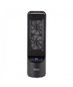 Aeroterma ceramica turn Zilan, Negru, 2000W, timer 8H, siguranta la rasturnare