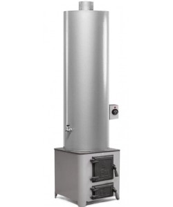  Ansamblu boiler 90L din oțel lemn/electric,focar ușă din fontă