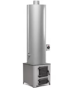 Ansamblu boiler 90L din oțel lemn/electric,focar ușă din fontă  Ansamblu boiler 90L din oțel lemn/electric,focar ușă din fontă