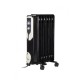 Calorifer electric Floria, Negru 1500 W, 7 elementi, 3 trepte de putere, Termostat reglabil, Protectie supra-incalzire, Indicator luminos