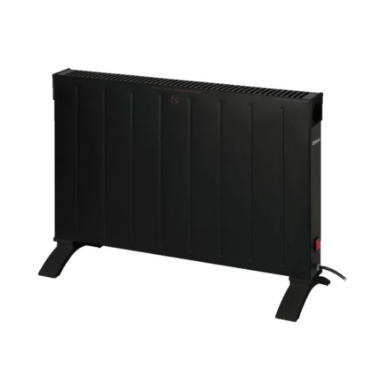 Convector electric Zilan, Negru, de sine statator sau montare in perete, putere 2000W