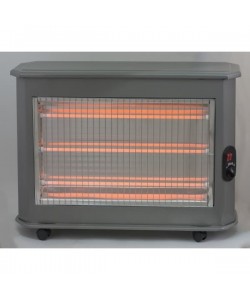 Incalzitor tip semineu cu rotile FLORIA ZLN-1770, 2000W, 3 rezistente quartz, termostat reglabil