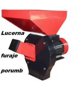 Moara electrica Elefant EM-1.1E, 3.9kw, 340 kg / h site - 2,3,4,5 mm / cutit lucerna , cutit furaje