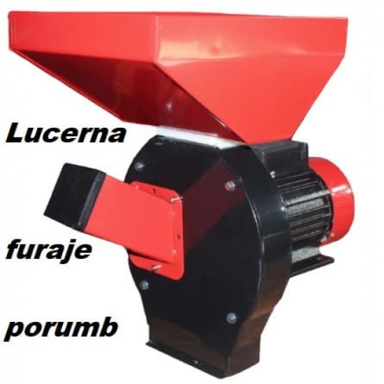 Moara electrica Elefant EM-1.1E, 3.9kw, 340 kg / h site - 2,3,4,5 mm / cutit lucerna , cutit furaje