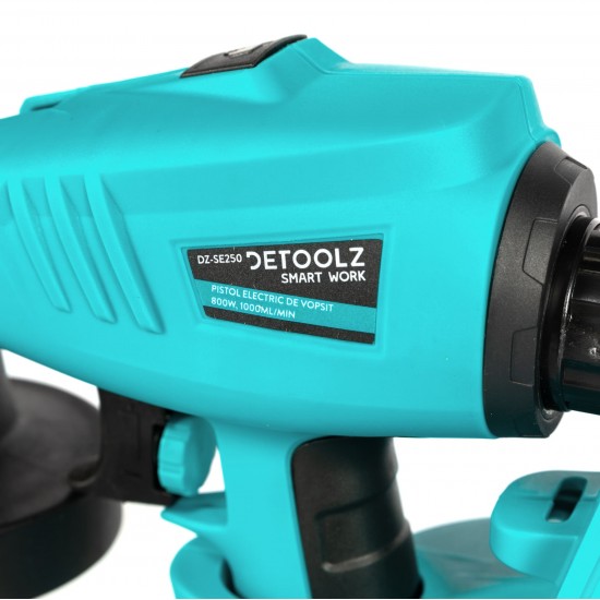 Pistol electric de vopsit Detoolz 800W 1000ml/min