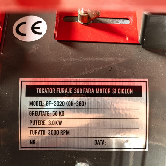 Tocator furaje si moara cereale  Micul Fermier360, fara  motor, 200kg/h furaje si 500 kg/h cereale, 2 ciocanele