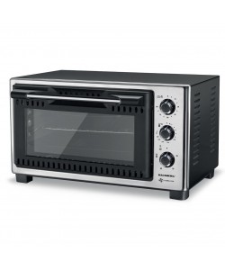 Cuptor electric Hausberg HB-9270IN capacitate 50l, ventilator turbo, Temperatura maxima 230°C, Lampa interior, geam dublu, Negru