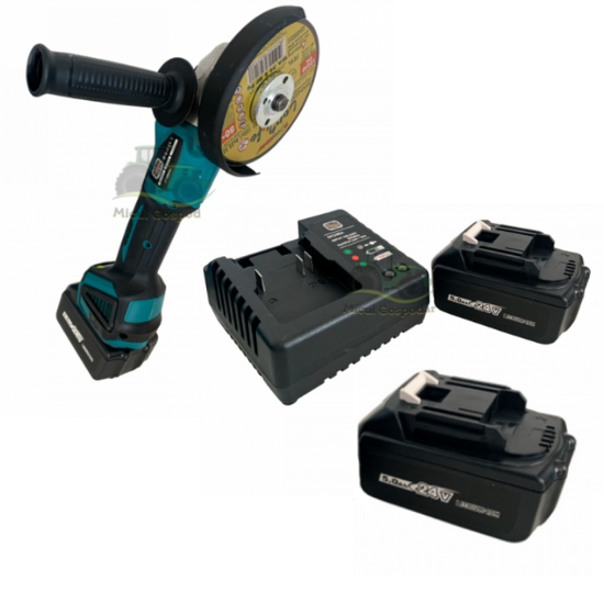 Resigilat - Polizor Unghiular German Meister, 2 Acumulatori, 24V, 5Ah