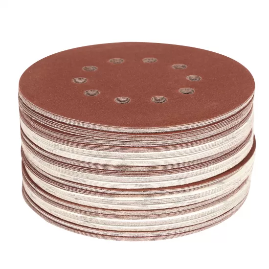 Set hartie abraziva, 100 buc 215mm P180 10 gauri, slefuitor