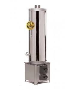  Ansamblu boiler cazan inox 90L cu focar economic