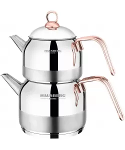 Ceainic din otel inoxidabil , capac dublu