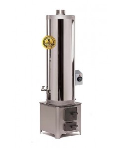  Ansamblu boiler inox 90L lemn/electric, focar Economic