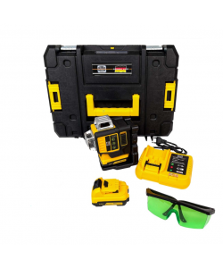 Nivela Laser German Meister, 12 Linii, 3D, 2 Acumulatori, 12V, 4Ah