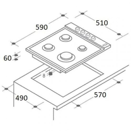 Pachet incorporabil Hausberg Cuptor electric HB-8053IN, 71L, Negru/Inox, Plita Incorporabila HB-555, Gaz, Inox, Hota incorporabila telescopica HB-1285NG, 420 m3/h, 2 motoare, 60 cm