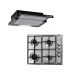 Pachet Hota incorporabila telescopica Hausberg HB-1285NG, absorbtie 420 m3/h, 2 motoare, 60 cm si Plita incorporabila Hausberg HB 555, Gaz, 4 arzatoare, Sistem siguranta, Inox