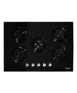 Plita incorporabila Hausberg HB-565NG, Negru, Gaz, 5 arzatoare