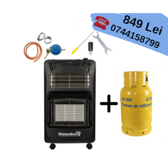 Soba pe gaz GPL (butelie) si electric Hausberg + Butelie 26 L 