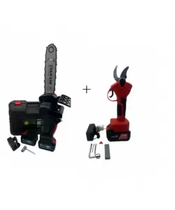 Pachet pentru Gradinarit, Foarfeca Doctor Garden + Drujba Lider 48V, 3 Acumulatori, 2 incarcatoare Pachet pentru Gradinarit, Foarfeca Doctor Garden + Drujba Lider 48V, 3 Acumulatori, 2 incarcatoare