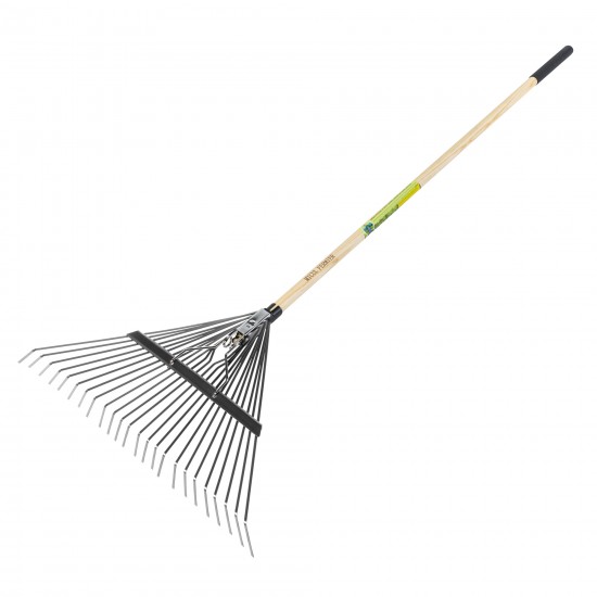 Grebla frunze 24 dinti flexibili, maner lemn, 1650mm