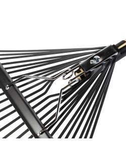 Grebla frunze 24 dinti flexibili, maner lemn, 1650mm