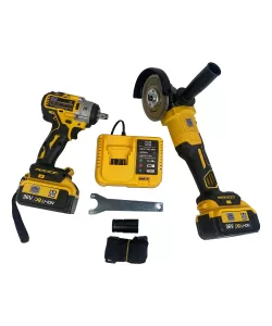 Set masina de Impact si Flex, German Meister, 2 acumulatori, 36V, 8Ah, cutie depozitare, Galben Set masina de Impact si Flex, German Meister, 2 acumulatori, 36V, 8Ah, cutie depozitare, Galben