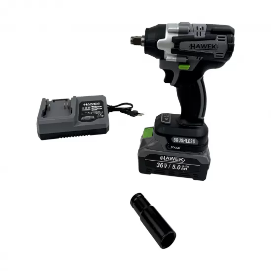 Bormasina de impact si insurubat Hawek, 2 acumulatori,36V, 5 Ah, 850Nm