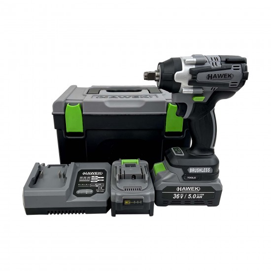 Bormasina de impact si insurubat Hawek, 2 acumulatori,36V, 5 Ah, 850Nm