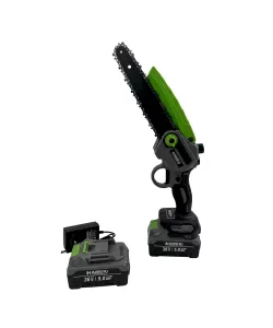 Fierastrau electric, Minidrujba Hawek, cu 2 acumulatori 36V 5Ah, Sistem ungere lant Fierastrau electric, Minidrujba Hawek, cu 2 acumulatori 36V 5Ah, Sistem ungere lant