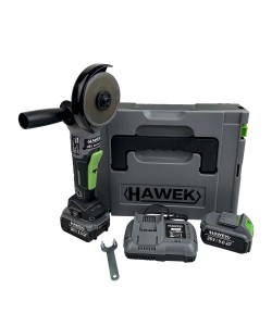 Polizor Unghiular / Flex Hawek cu 2 Acumulatori, 36V, 5Ah, 8500 RPM.