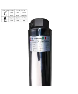 Pompa submersibila Zinith Italy 4STM620, 2.9 KW, 270 L/min, 250m, bobinaj cupru, cablu alimentare 20m Pompa submersibila Zinith Italy 4STM620, 2.9 KW, 270 L/min, 250m, bobinaj cupru, cablu alimentare 20m