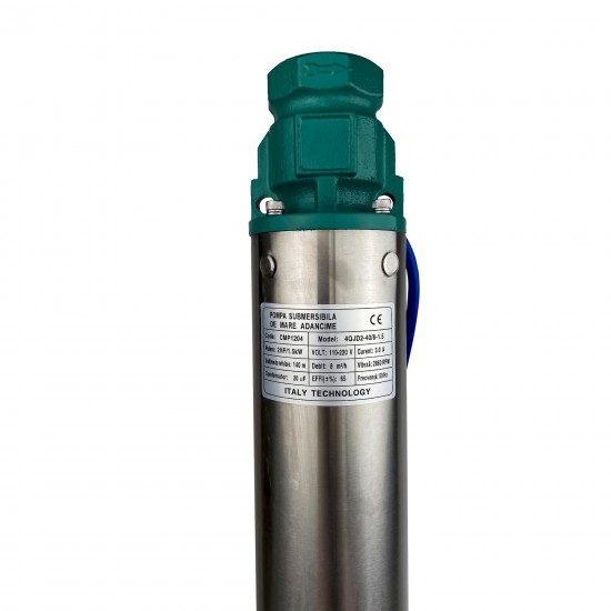 Pompa submersibila Zenit Italy, 4QJD2-40/8-1.5, 8 turbine, 1.5kw. 15m cablu