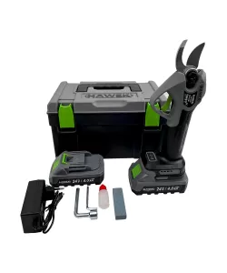 Foarfeca de gradina Hawek cu 2 acumulatori 24V 4AH Foarfeca de gradina Hawek cu 2 acumulatori 24V 4AH