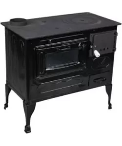 Produs resigilat Soba pe lemne cu plita si cuptor Tip A 80x44x75 cm, negru,cos dreapta Produs resigilat Soba pe lemne cu plita si cuptor Tip A 80x44x75 cm, negru,cos dreapta