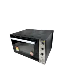 Produs resigilat Cuptor electric Hausberg HB-8020 capacitate 70l, ventilator turbo, Lampa interior, geam dublu - Negru