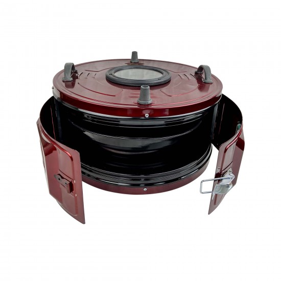 Cuptor electric rotund cu termostat Ertone MN-9010VS, 1100W, capacitate 40l, indicator luminos, Visiniu