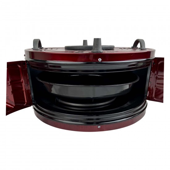 Cuptor electric rotund cu termostat Ertone MN-9010VS, 1100W, capacitate 40l, indicator luminos, Visiniu