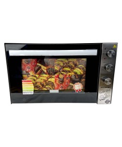 Cuptor electric Hausberg HB-8020 capacitate 70l, ventilator turbo, Lampa interior, geam dublu - Negru