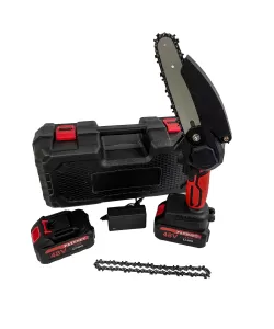 Mini Drujba Gospodar cu 2 acumulatori, 48V 5Ah, 2 lanturi, lama 15cm Mini Drujba Gospodar cu 2 acumulatori, 48V 5Ah, 2 lanturi, lama 15cm