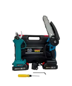 Pachet pentru Gradinarit, German Meister, Foarfeca + Mini Drujba, 2 Acumulatori, 36V, 5Ah Pachet pentru Gradinarit, German Meister, Foarfeca + Mini Drujba, 2 Acumulatori, 36V, 5Ah