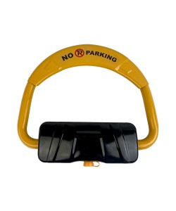 Blocator loc parcare automat, cu 1 telecomanda si alarma, suporta 2 tone, Galben/Negru, rezistent intemperii